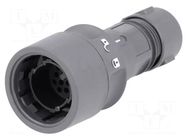 Connector: circular; plug; male; PIN: 16; 3A; 277V; w/o contacts BULGIN