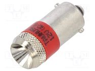 LED lamp; red; Cap: BA9S; 12VDC ABB