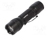 Torch: LED tactical; waterproof; 2h; 70lm; black 