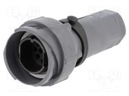 Connector: circular; plug; male; PIN: 10; w/o contacts; for cable BULGIN