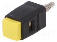 Laboratory clamp; yellow; 70VDC; 33VAC; 16A; screw,spring clamp SCHÜTZINGER