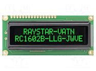 Display: LCD; alphanumeric; VA Negative; 16x2; 80x36x13.2mm; LED RAYSTAR OPTRONICS