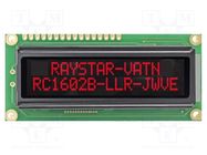 Display: LCD; alphanumeric; VA Negative; 16x2; 80x36x13.2mm; LED RAYSTAR OPTRONICS