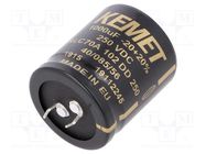 Capacitor: electrolytic; SNAP-IN; 1mF; 250VDC; Ø35x40mm; ±20% KEMET