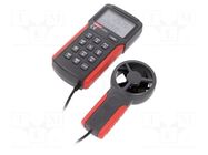 Thermoanemometer; LCD; 2÷30m/s; 0÷40°C; Equipment: case UNI-T