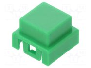 Button; square; green C&K