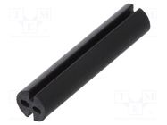 Spacer sleeve; LED; Øout: 4mm; ØLED: 3mm; L: 19.1mm; black; UL94V-0 DREMEC