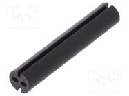 Spacer sleeve; LED; Øout: 4mm; ØLED: 3mm; L: 22.2mm; black; UL94V-0 DREMEC