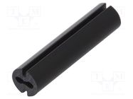 Spacer sleeve; LED; Øout: 4.8mm; ØLED: 3mm; L: 20mm; black; UL94V-0 DREMEC