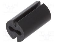 Spacer sleeve; LED; Øout: 4.8mm; ØLED: 3mm; L: 8mm; black; UL94V-0 DREMEC