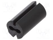 Spacer sleeve; LED; Øout: 4.8mm; ØLED: 3mm; L: 9mm; black; UL94V-0 DREMEC