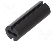 Spacer sleeve; LED; Øout: 4.8mm; ØLED: 3mm; L: 14mm; black; UL94V-0 DREMEC