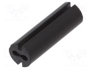 Spacer sleeve; LED; Øout: 4.8mm; ØLED: 3mm; L: 15mm; black; UL94V-0 DREMEC