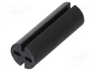 Spacer sleeve; LED; Øout: 5.1mm; ØLED: 5mm; L: 14mm; black; UL94V-0 DREMEC