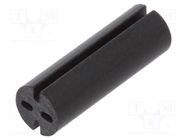 Spacer sleeve; LED; Øout: 5.1mm; ØLED: 5mm; L: 15mm; black; UL94V-0 DREMEC