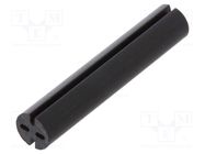 Spacer sleeve; LED; Øout: 5.1mm; ØLED: 5mm; L: 27mm; black; UL94V-0 DREMEC