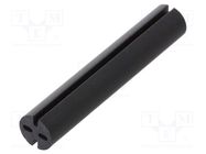 Spacer sleeve; LED; Øout: 5.1mm; ØLED: 5mm; L: 28mm; black; UL94V-0 DREMEC