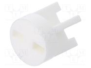 Spacer sleeve; LED; Øout: 6mm; ØLED: 5mm; L: 6.5mm; natural; UL94V-0 DREMEC