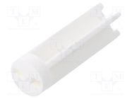 Spacer sleeve; LED; Øout: 6mm; ØLED: 5mm; L: 19.1mm; natural; UL94V-0 DREMEC