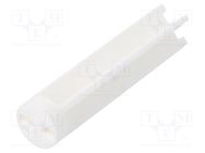 Spacer sleeve; LED; Øout: 6mm; ØLED: 5mm; L: 25.4mm; natural; UL94V-0 DREMEC