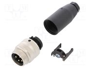 Connector: 7/8"; plug; male; PIN: 4; straight; for cable; 6÷8mm 