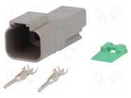 Connector: wire-wire; plug; male; DT; for cable; PIN: 2; crimped DEUTSCH