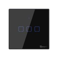 Sonoff T3EU3C-TX three-channel touch Wi-Fi wireless wall smart switches RF 433 MHz black (IM190314020), Sonoff