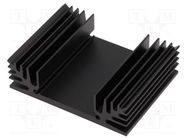 Heatsink: extruded; TO3; black; L: 50mm; W: 65mm; H: 18mm; 4.9K/W FISCHER ELEKTRONIK