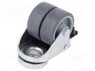 Transport wheel; Ø: 50mm; W: 34mm; H: 71mm; twin wheels; 70kg; steel RADER
