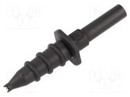 Measuring tip; 5A; black; Socket size: 4mm; Plating: nickel plated SCHÜTZINGER