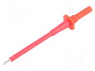 Measuring tip; 10A; 1kVDC; red; Socket size: 4mm; 5mΩ; L: 107mm SCHÜTZINGER