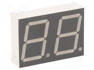 Display: LED; 7-segment; 20.32mm; 0.8"; No.char: 2; yellow-green LUCKYLIGHT