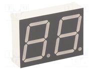 Display: LED; 7-segment; 20.32mm; 0.8"; No.char: 2; red; 45÷90mcd LUCKYLIGHT