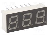 Display: LED; 7-segment; 7mm; 0.28"; No.char: 3; red; 35÷70mcd; anode LUCKYLIGHT