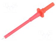 Measuring tip; 1A; 1kVDC; red; Socket size: 4mm; 20mΩ; L: 105mm SCHÜTZINGER