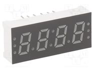 Display: LED; 7-segment; 7.6mm; 0.3"; No.char: 4; yellow-green LUCKYLIGHT