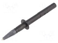 Measuring tip; 32A; 1kVDC; black; Socket size: 4mm; 20mΩ; L: 133mm SCHÜTZINGER