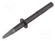 Measuring tip; 32A; 1kVDC; black; Socket size: 4mm; 20mΩ; L: 133mm SCHÜTZINGER