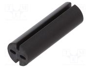 Spacer sleeve; LED; Øout: 5.1mm; ØLED: 5mm; L: 16mm; black; UL94V-0 DREMEC