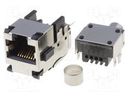 RJ45; socket; PIN: 8; Cat: 5e; shielded,with terminal; Layout: 8p8c BEL FUSE