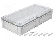 Enclosure: wall mounting; X: 280mm; Y: 560mm; Z: 130mm; EK; grey; IK08 FIBOX