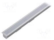 Profiles for LED modules; white; natural; L: 1m; DEEP10; aluminium TOPMET