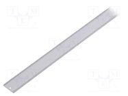 Profiles for LED modules; white; L: 1m; FIX16; aluminium; surface TOPMET