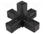 Mounting coupler; for profiles; Mat: polyamide; -30÷100°C; I: 77mm ELESA+GANTER