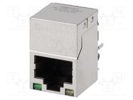 Connector: RJ45; socket; PIN: 8; shielded,with LED; Layout: 8p8c 