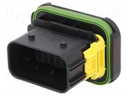 Connector: automotive; plug; male; LEAVYSEAL; PIN: 21; crimped TE Connectivity