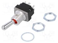 Switch: toggle; Pos: 2; DPDT; ON-ON; 0.1A/28VAC; Leads: screw; MT HONEYWELL