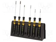 Kit: screwdrivers; precision; Phillips,slot; ESD; Equipment: stand 