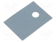 Heat transfer pad: silicone; TO220; L: 18mm; W: 13mm; Thk: 0.2mm 