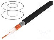 Wire: coaxial; RG71BU; wire; CCS; PE; black; 6.2mm HELUKABEL